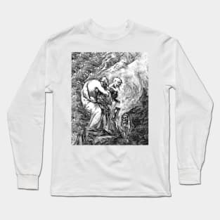 Death with an Old Man, from The Five Deaths - Stefano della Bella Long Sleeve T-Shirt